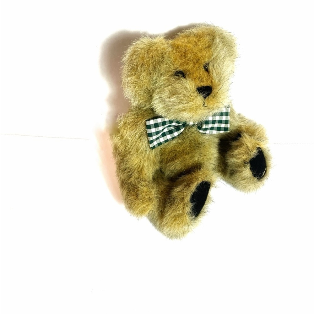 Ganz Cottage Collectibles “Dennis” Brown Teddy Bear w/ Bow Plush Vintage Style - Picture 3 of 11